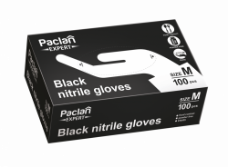 Paclan Expert rękawiczki nitrylowe rozmiar M 100 sztuk czarne