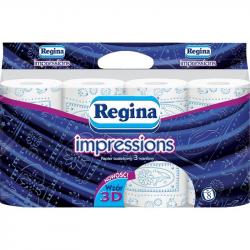 Regina papier toaletowy trzywarstwowy Impressions 8szt Niebieski