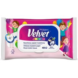 Velvet Junior nawilżany papier toaletowy dla dzieci 48 sztuk