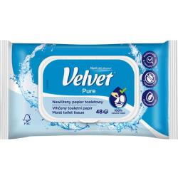 Velvet Pure nawilżany papier toaletowy 48 sztuk