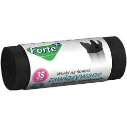 Forte+ worki zawiązywane LDPE 35L 15 sztuk Extra Grube