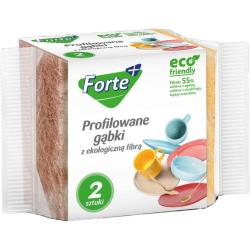 Forte+ gąbki profilowane 2szt z ekologiczną fibrą
