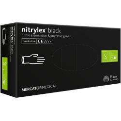 Nitrylex rękawice nitrylowe S 100szt. czarne