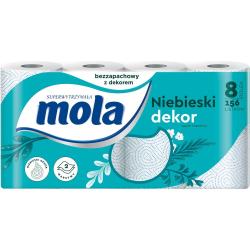 Mola Blue Dekor papier toaletowy 8 sztuk