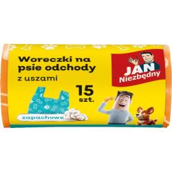 Jan Niezbędny woreczki na psie odchody 15szt. z uszami