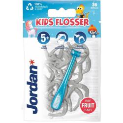 Jordan Flosser Kids nić dentystyczna dla dzieci rączka+36 końcówek