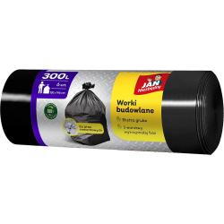 Jan Niezbędny worki na śmieci budowlane 300L/6 sztuk 135x146cm czarne