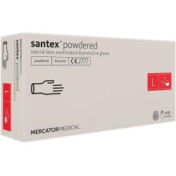 Santex Rękawiczki lateksowe L 100 szt. pudrowane