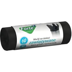 Forte+ worki zawiązywane LDPE 60L 10 sztuk Extra Grube