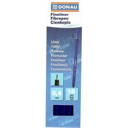 Donau D-Fine cienkopisy niebieskie 10 sztuk