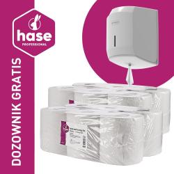 Hase SMART PAKIET ręcznik 1W, 300m makulatura, 12 sztuk + dozownik GRATIS!