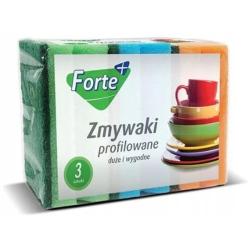 Forte+ zmywaki kuchenne 3szt. profilowane