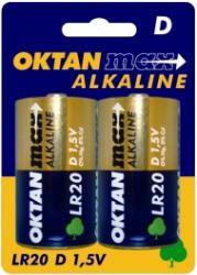 Oktan baterie alkaliczne D R20 1,5V 2szt.