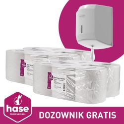Hase SMART PAKIET ręcznik 1W, 300m makulatura, 12 sztuk + dozownik GRATIS!