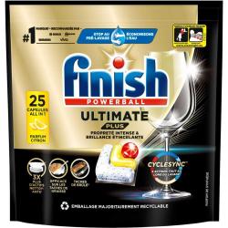 Finish Ultimate Plus kapsułki do zmywarki 25 sztuk Cytryna