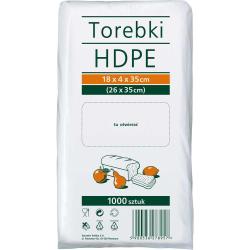 Torebki spożywcze HDPE ECO 18cmx4cmx35cm 800 sztuk