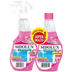 Sidolux płyn do mycia szyb duopack (płyn + zapas) 500ml Flower