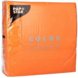 Papstar serwetki 1W Color Collection 33x33cm 100szt. pomarańczowe