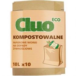 Cluo Eco worki na odpady papierowe 10L/10szt. kompostowalne