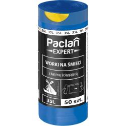 Paclan Expert worki z taśmą 35L/50szt. Niebieskie