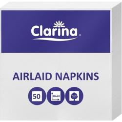 Clarina Airlaid serwetki 40x40 50szt.Białe