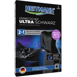Heitmann chusteczki do tkanin 2w1 przywracające czerń 6szt.