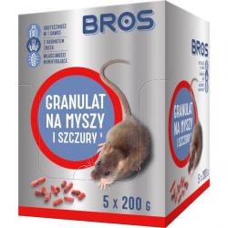 Bros trutka na myszy i szczury – granulat 5x200g