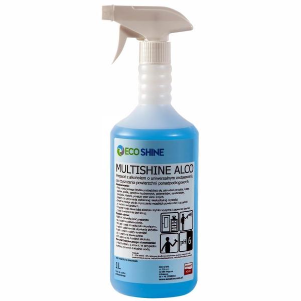 Eco Shine Multishine Alco 1L płyn do czyszczenia powierzchni ponadpodłogowych spray