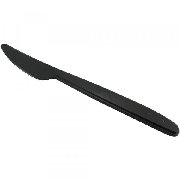 Papstar noże plastikowe 16.5cm 100 sztuk Czarne
