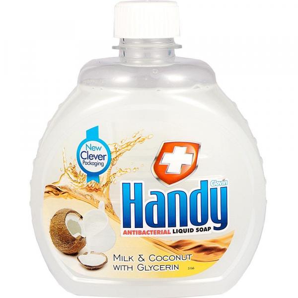 Clovin Handy mydło w płynie antybakteryjne 500ml mleko-kokos zapas