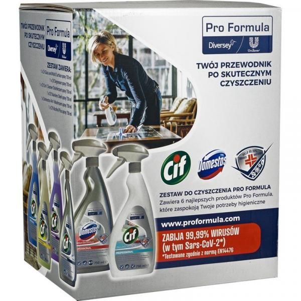 Cif Professional zestaw 6 produktów do mycia i dezynfekcji 6x750ml spray