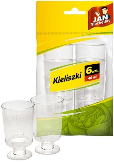 Jan Niezbędny kieliszki plastikowe 6 szt.