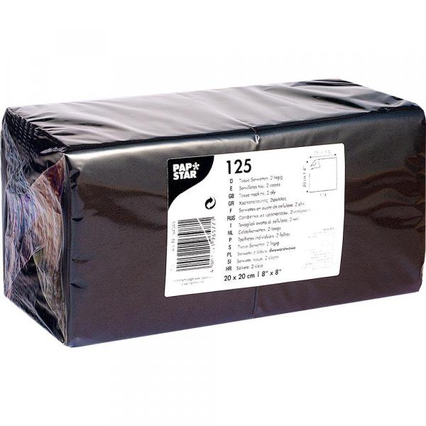 Papstar serwetka PUNTO 2W 20x20cm 250szt. Czarne 84345