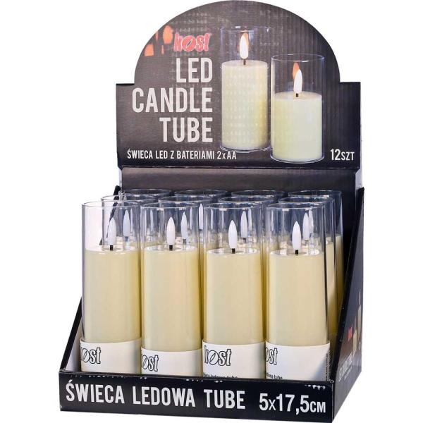 Kost świeca ledowa Tuba 17,5cm 12 sztuk