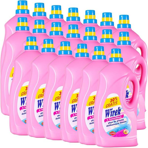 Wirek płyn do prania 4L z lanoliną 20 sztuk