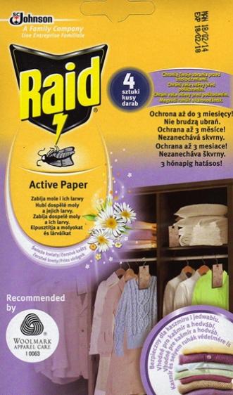 Raid papier przeciw molom 4szt