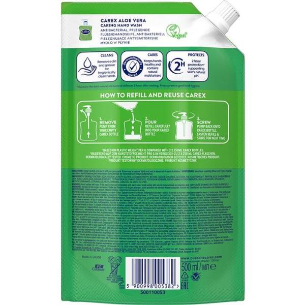 Carex mydło w płynie antybakteryjne 500ml zapas