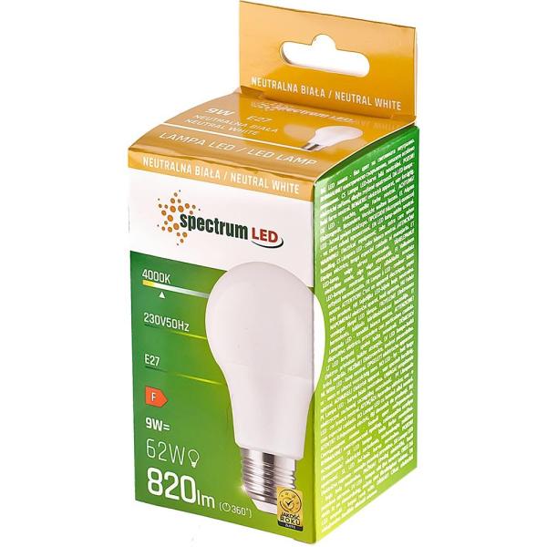 Spectrum LED żarówka GLS E27 9W (WOJ 14611_9W)