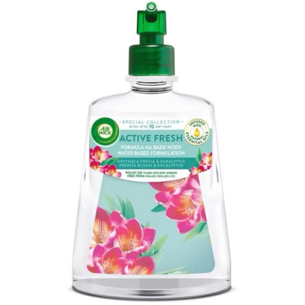 Air Wick Active Fresh automatyczny odświeżacz powietrza 228ml Frezja i Eukaliptus zapas 