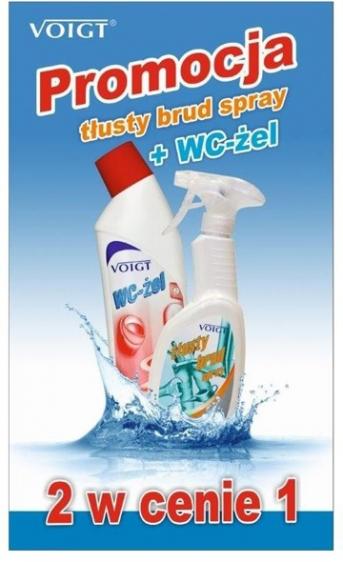 Voigt zestaw spray Tłusty Brud 500ml + WC-żel 750ml