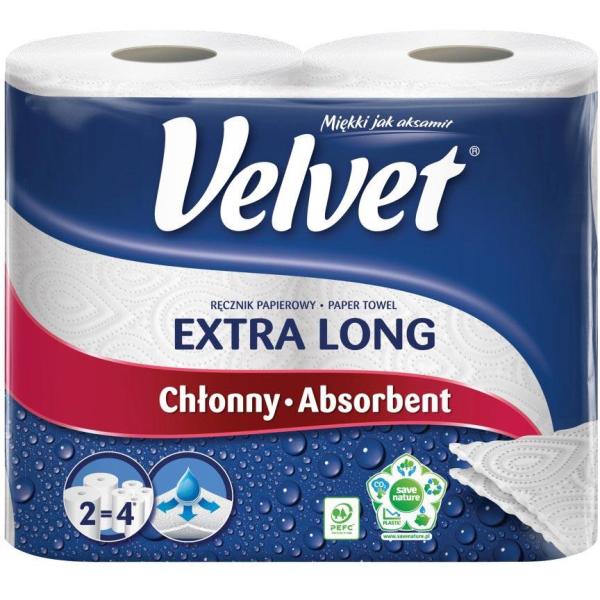 Velvet ręcznik papierowy dwuwarstwowy 2 sztuki Extra Long
