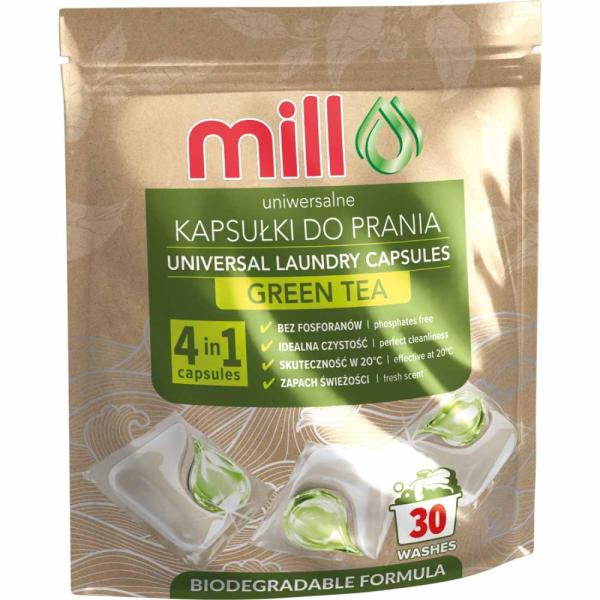 Mill Zielona Herbata kapsułki piorące 30 sztuk uniwersalne