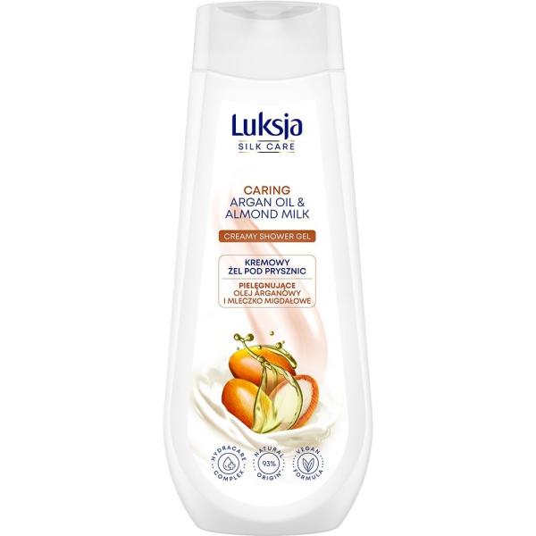Luksja Silk Care żel pod prysznic 500ml Olej Arganowy i Mleko Migdałowe