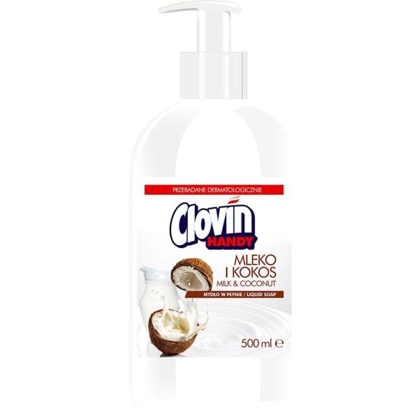 Clovin Handy mydło w płynie antybakteryjne 500ml mleko-kokos