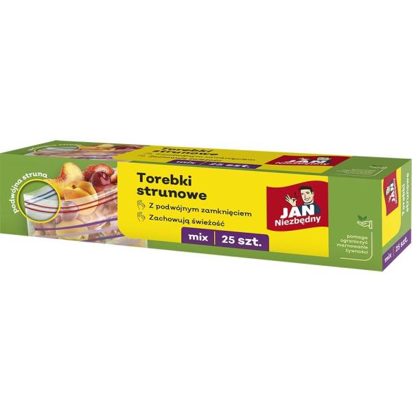 Jan Niezbędny torebki strunowe mix, 25szt.