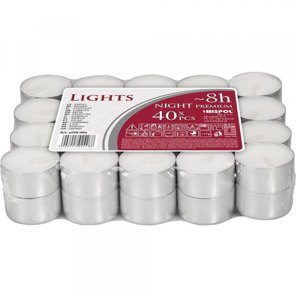 Bispol podgrzewacze Night lights 40 sztuk