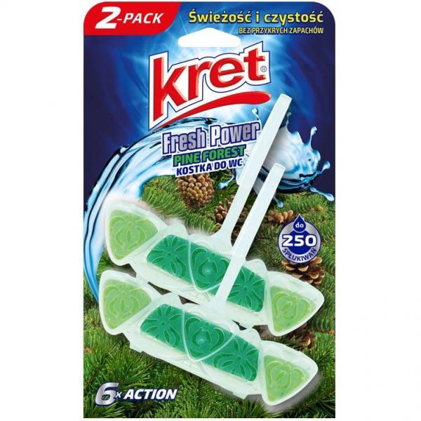 Kret Fresh Power kostka do WC Pine Forest 40g 2 sztuki
