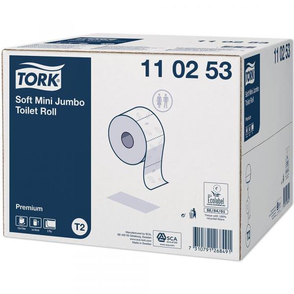 Tork papier JUMBO 2-warstwowy 110253 12 rolek Premium Biały
