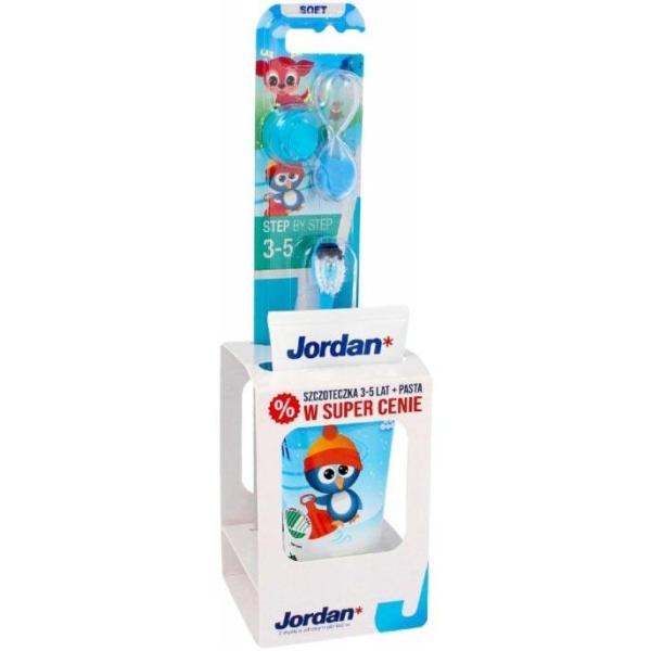 Jordan Kids 3-5 lat Zestaw szczoteczka do zębów Soft + pasta 50ml 