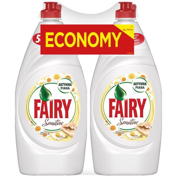 Fairy płyn do naczyń Rumianek z wit. E 2x900ml
